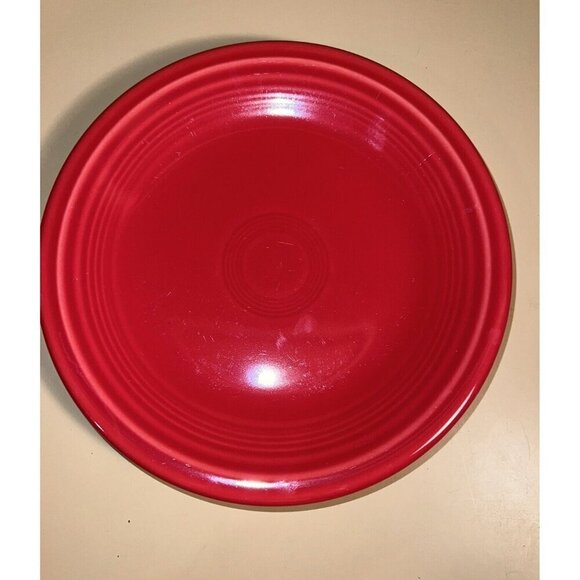 NEW Bright Rainbow 2 FIESTA WARE 7" Salad Bread Dessert Plates Orange & Red - Picture 8 of 10